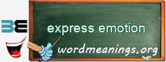 WordMeaning blackboard for express emotion
